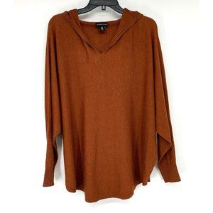 Adrienne Vittadini Sweater Hooded Soft Dolman Sleeve Pullover